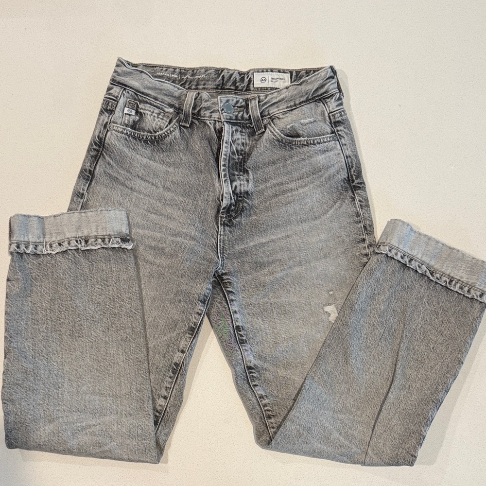 AG Adriano Goldschmied Women's High Rise Gray Jeans